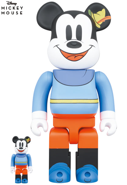 Medicom Speelgoed Bearbrick Mickey Mouse “Brave Little Tailor” 400% &amp; 100%