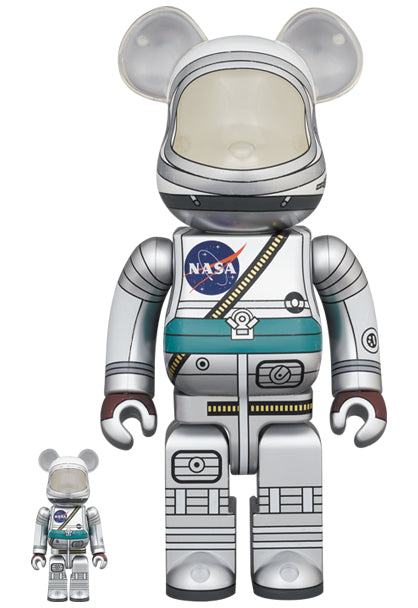 Medicom Speelgoed Bearbrick Project Mercury Astronaut 400% &amp; 100%