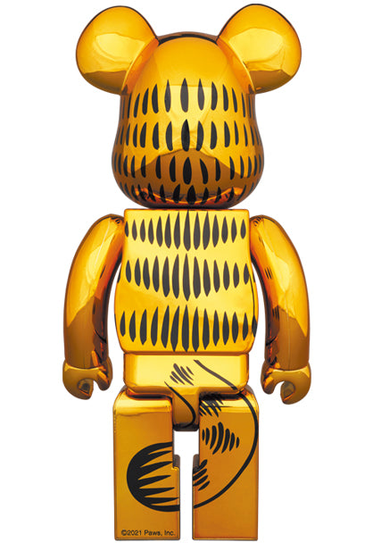 Medicom Toy Bearbrick Garfield Gold Chrome 400%