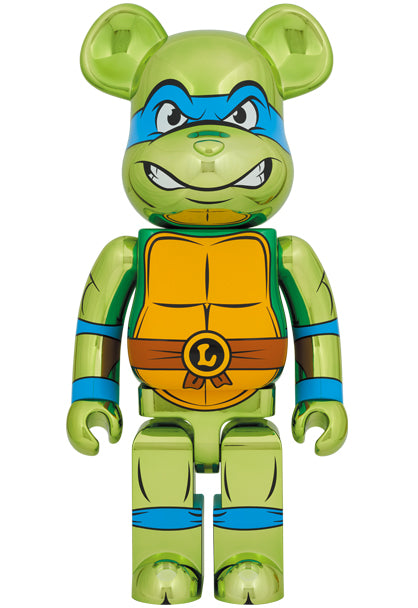 Medicom Toy Bearbrick Ninja Turtles LEONARDO CHROME Ver. 1000%