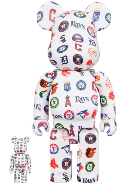 Medicom Toy Bearbrick Baseball MLB AMERICAN LEAGUE (TM) 400％ & 100%