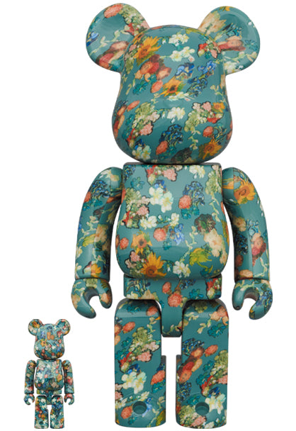 Medicom Toy Bearbrick x Musée Van Gogh Motif floral 50e anniversaire Musée Van Gogh 400% & 100%