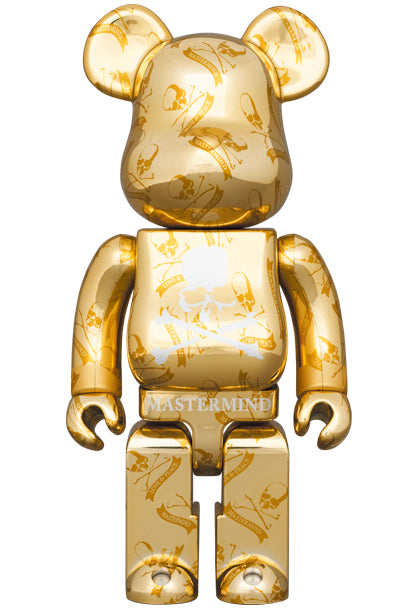 Medicom Toy Bearbrick Mastermind World Gold World Wide Tour 3 in Hong Kong 400% en 100%