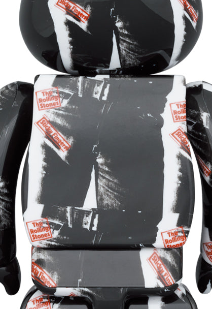 Medicom Speelgoed Bearbrick Andy Warhol × The Rolling Stones "Sticky Fingers" 400% &amp; 100%