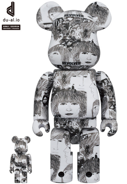 Medicom Toy Bearbrick Les Beatles "REVOLVER" 400% & 100%