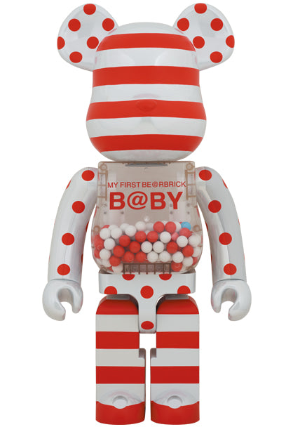 Medicom Toy Bearbrick My First BE@RBRICK B@BY RED &amp; SILVER CHROME Ver. 1000%