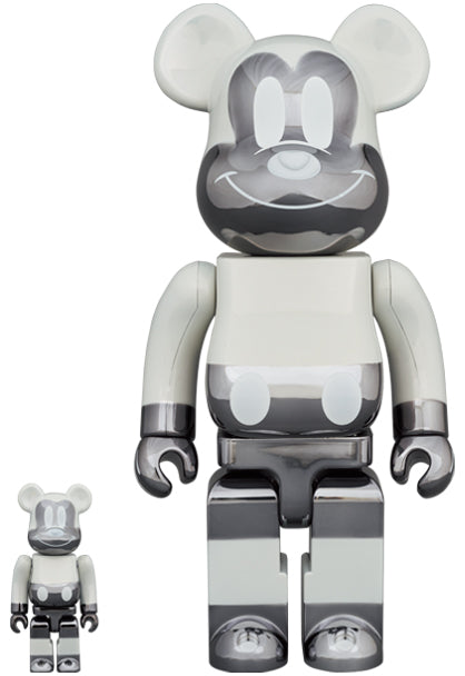 Medicom Toy Bearbrick fragment design Mickey Mouse Reverse 400% & 100%