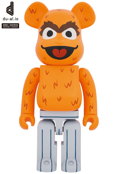 Medicom Toy Bearbrick OSCAR THE GROUCH (The Original Orange Fur Ver.) 1000%