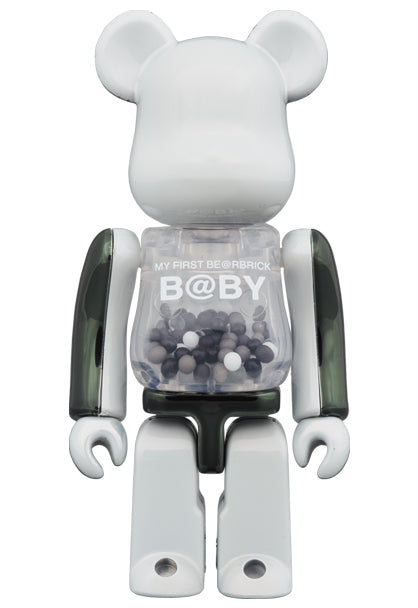 Medicom Toy My First BEaRBRICK BABY BLACK &amp; WHITE CHROME Ver. 400% &amp; 100%