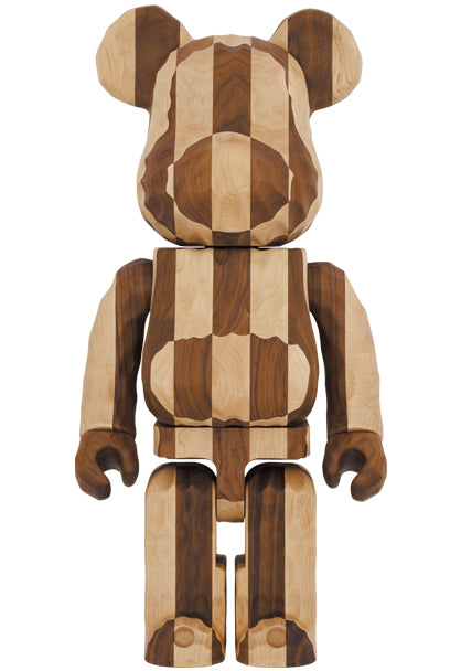 Medicom Toy Bearbrick Karimoku fragment design in carved wood - Chess Longitudinal 1000%