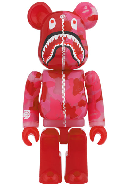 Medicom Toy Bearbrick Bape ABC Camo Shark Pink 400% & 100%