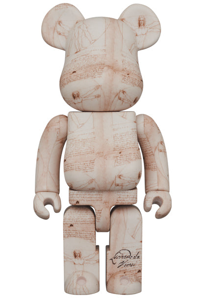 Medicom Toy Bearbrick Leonardo da Vinci Dessin vitruvien du corps humain 400% & 100%