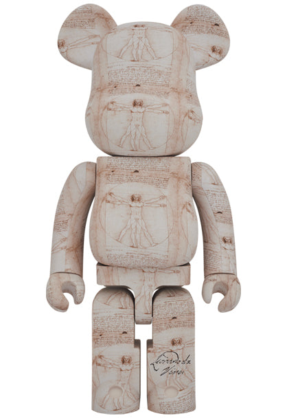 Medicom Toy Bearbrick Leonardo da Vinci Dessin vitruvien du corps humain 1000%