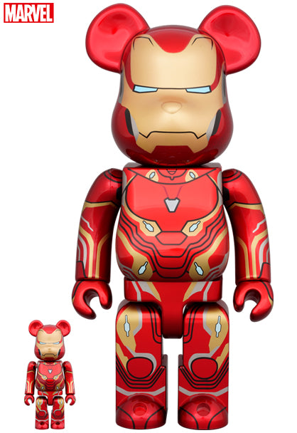 Medicom Speelgoed Bearbrick Marvel Iron Man Mark 50 400% &amp; 100%