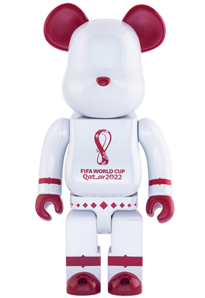 Medicom Toy Bearbrick FIFA WORLD CUP QATAR 2022(TM) OLP WHITE 400% & 100%