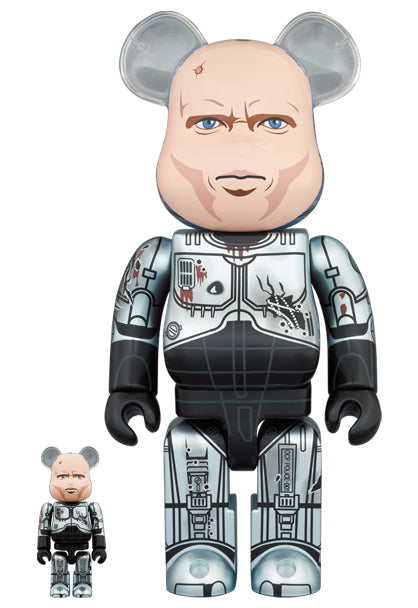 Medicom Toy Bearbrick Robocop Murphy Head Ver. 400% & 100%