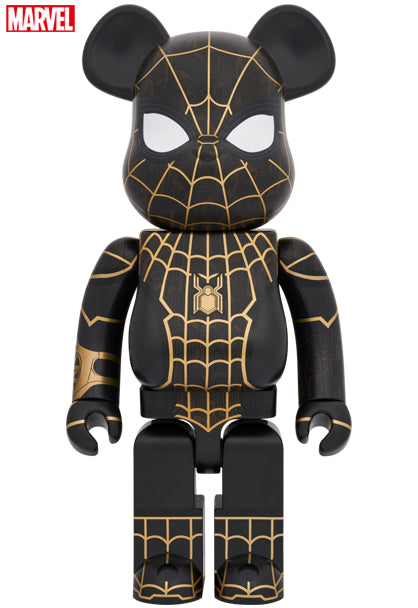 Medicom Toy Bearbrick Spider-Man costume black and gold 1000%