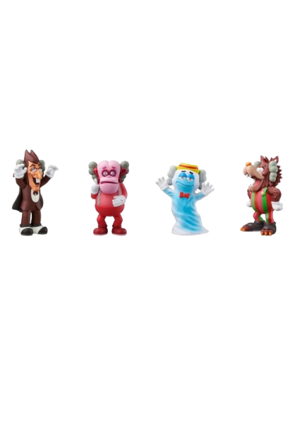 KAWS Cereal Monsters Franken Berry Count Chocula Boo Berry Frute BruteFigure Set